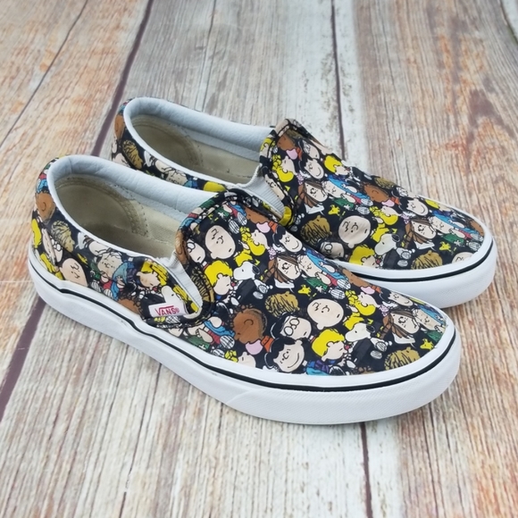 vans peanuts slip on womens